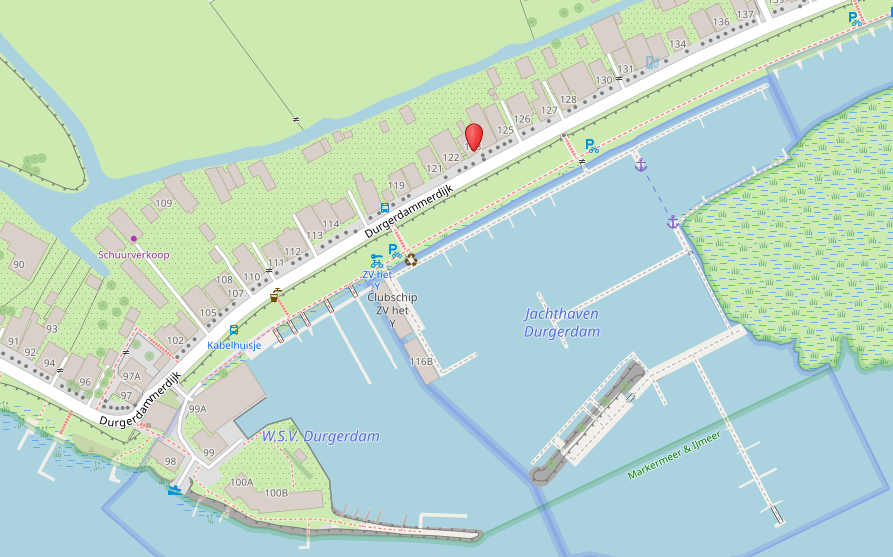 kaart plek Durgerdammerdijk 123, Durgerdam