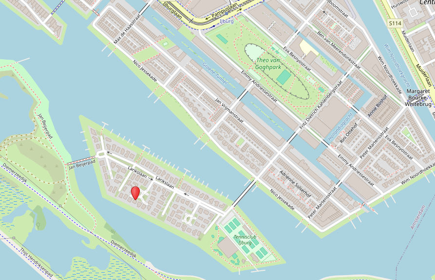 kaart plek Tamariskhof 13