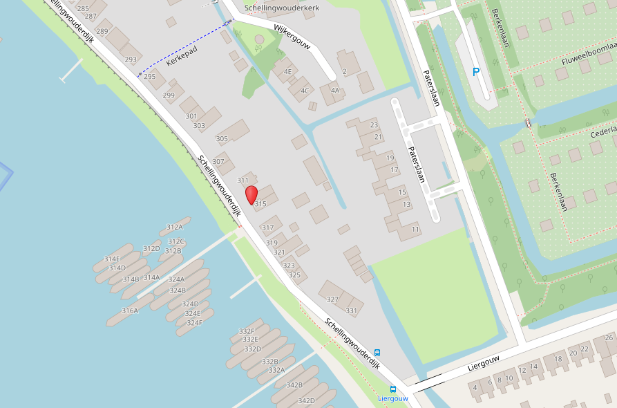 kaart plek Schellingwouderdijk 313-315, Amsterdam