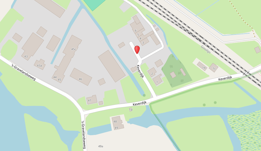 kaart plek Keverdijk 1-6, Weesp