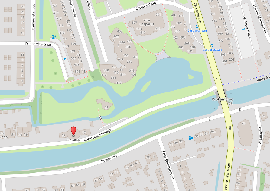 kaart plek Korte Stammerdijk 17, Weesp